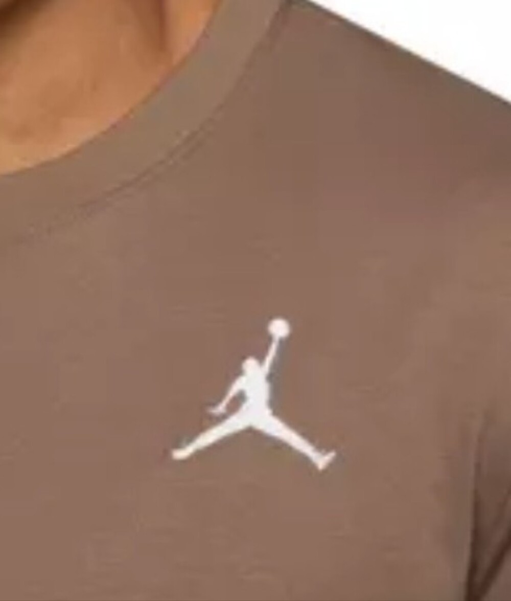 Jordan Brown Short Sleeve Tee with White Jumpman